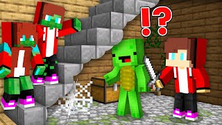 How Baby JJ and Mikey Survive from Maizen Zombies Under the STAIRS !   Minecraft