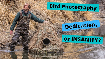 Bird Photography in my Floating Blind. Freezing temps, sitting in a river. Am I dedicated or CRAZY?