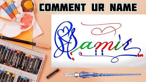 Samir Name Signature Calligraphy Status | How to Draw, Cursive Calligraphy with Cut Marker