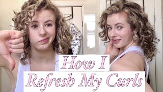 HOW I REFRESH MY CURLS POST WORKOUT! Tame Frizz, Add Definition, Enhance Shine to Stretch Your Style