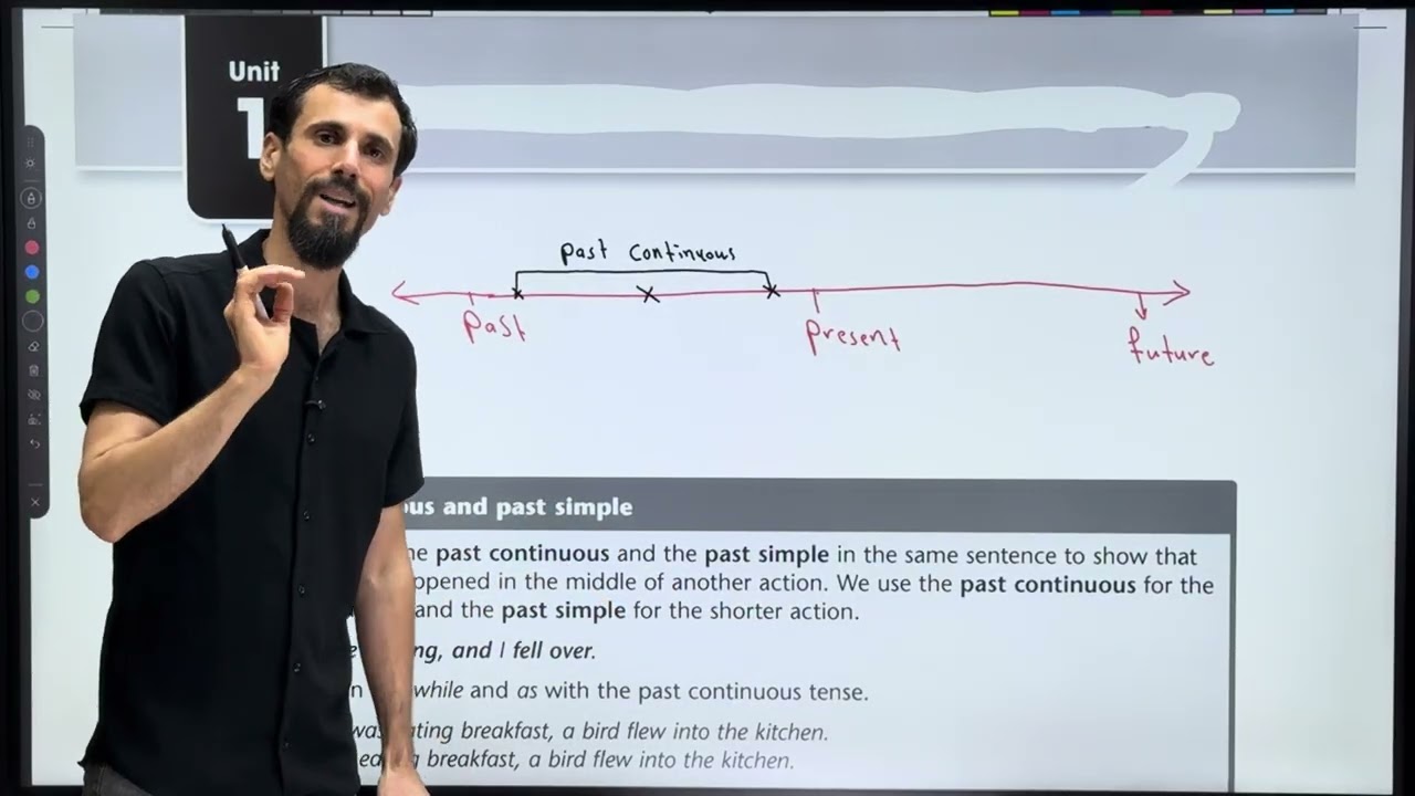 السادس الإعدادي المنهج الجديد 2026 / الوحدة 1 / الحلقة 3 / الماضي المستمر والماضي البسيط