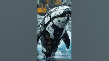 Sea Creatures + Robotics (Dolphin, Shark, Narwhal, Orca) #fusion #ai #shorts || Short Clips.lk