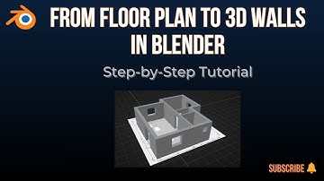 Blender ArchViz: 3D Wall Modeling from Floor Plan + Window & Door Cutouts #archviz #b3d