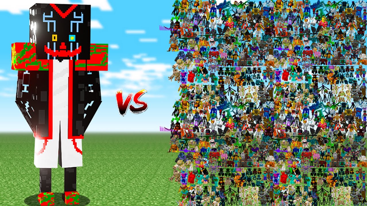 GLITCH WARDEN vs 500 RANDOM MOBS!