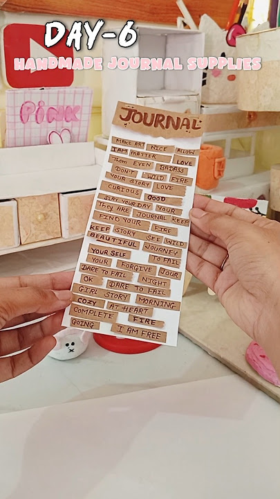 HOMEMADE JOURNAL SUPPLIES Day -6#diy#easy#journaling#kawaii#journalsupplies