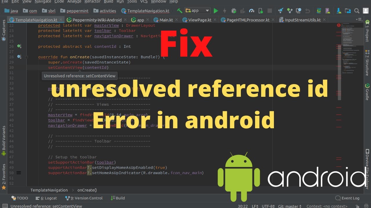 Fix The Unresolved Reference Id Error In Android Studio - YouTube