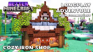 Commentary Longplay Adventure | Building a Cozy Iron Shop | Better Minecraft 1.20