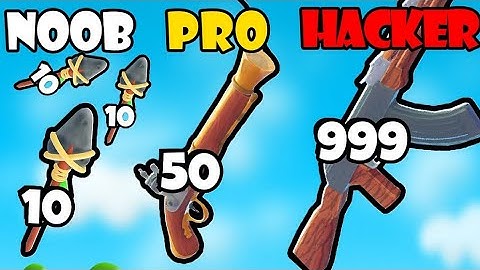 NOOB vs PRO vs HACKER - Weapon Evolution Part 2 | Gameplay Walkthrough (Android,iOS)