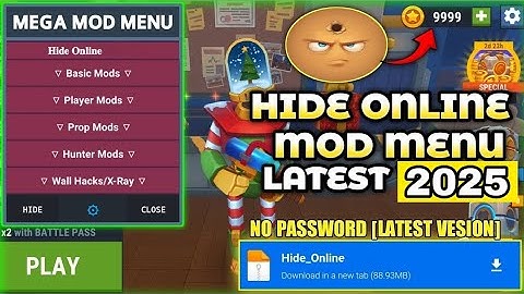 Hide Online Mod Menu Version 4.9.40 !! Unlock All, Unlimited All, Wallhack, No password