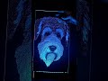 ASMR Glass Engraving: Pointillism Dog Portrait Under Blacklight | Unique Light-Up Art