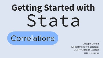 Correlations in Stata