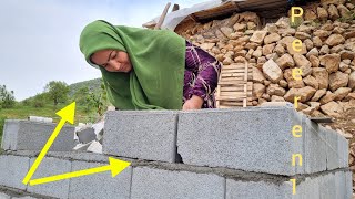 The amazing skill of a young nomadic woman and her family in building a new house 2024