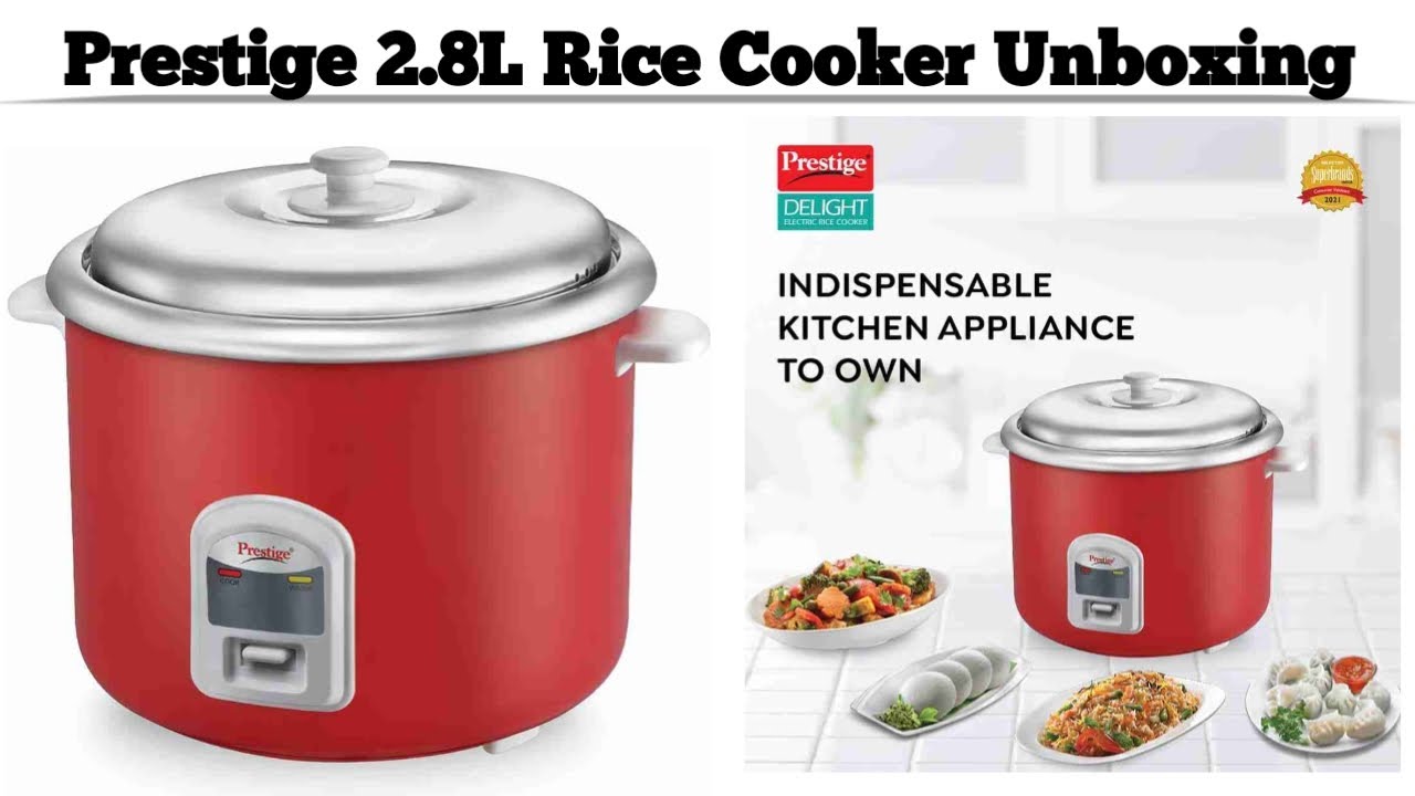 Unboxing Prestige Delight Cute 2.8L Electric Rice Cooker | 1000 W Steaming Feature | Red
