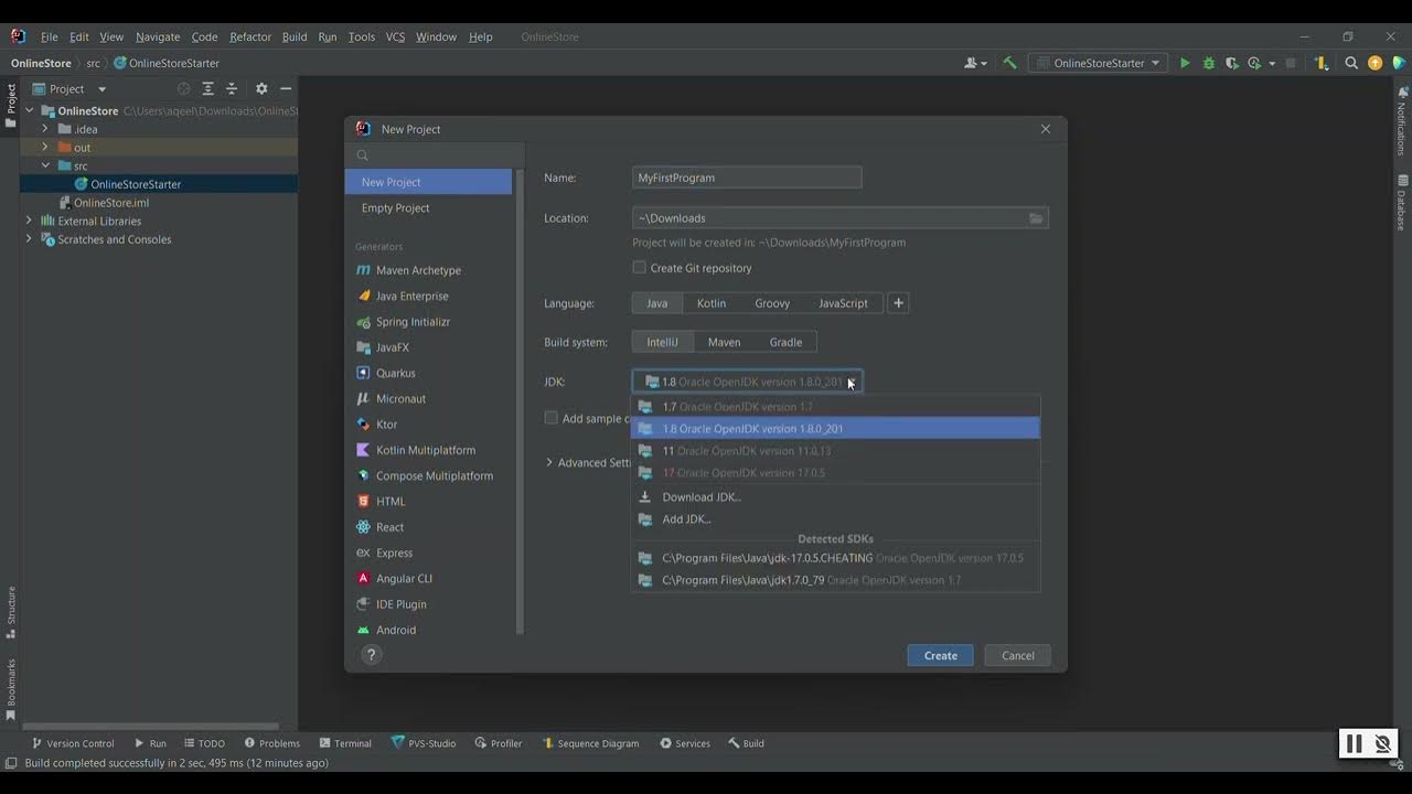 Learn JAVA write code with IDE Intellij and Spring Tool Suit IDE fast ...
