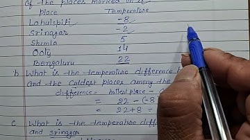 Class 7 - Exercise 1.1 - Q 1 | Ncert book solution | Following number line shows the temperature