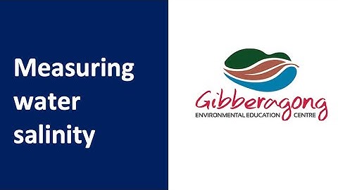 Measuring water salinity