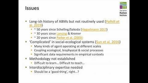 Dr. Gary Polhill | Social simulation modelling within landscape systems