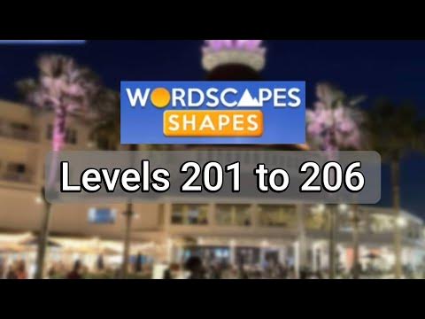 Wordscapes SHAPES levels 201 to 206 gameplay | Answers | Solutions