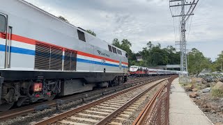 Amtrak & MTA MetroNorth Railroad Cloudy Morning On The Hudson Line @ Scarborough (8/14/23)