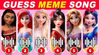Guess Meme & Who's Singing?🎤🎵🔥 Disney Song Quiz Challenge | Snow White,Moana,Elsa,Rapunzel,Mirabel