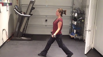 Split squat bicep curl