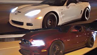 West Texas Racing - Twin Turbo Mustang almost LOSES CONTROL!!! + Turbo Cobra, Nitrous Z06 & Hellcat