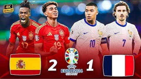 ملخص مباراة اسبانيا(2-1 )فرنسا نصف نهائي امم أوروبا  (2024) جنون حافظ دراجه جنون عايية  4k hd❤