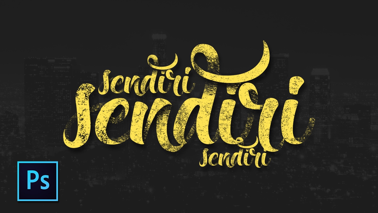 Membuat Efek 3D Dan Retro Desain Lettering Typography Photoshop