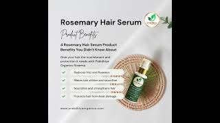 Prakdhiya Organics Rosemary Hair Serum controls frizz, adds shine, and nourishes hair naturally. 🌿