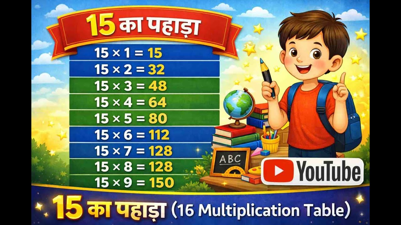 trick to remember math table 15 revision