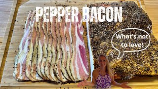 Homemade Bacon, Pepperbacon