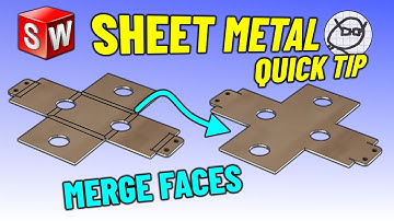 SolidWorks Sheet Metal - Merge Faces of Flat Pattern - Remove Bend Edges