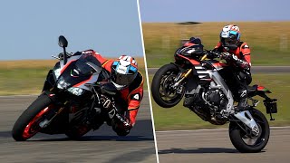 Aprilia Tuono V4 vs. RSV4 RR Review: Which one for the same money?