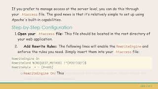 How to Configure Your Apache Server to Return HTTP 405 for Blocked HTTP Methods