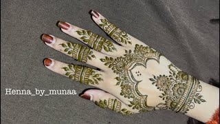 Simple trending henna design (full tutorial available step by step)