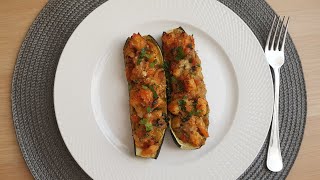 Bateaux de courgettes