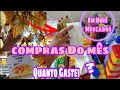 Compras do mês de Abril Fui em dois Mercados do Bairro/ QUANTO GASTEI ?