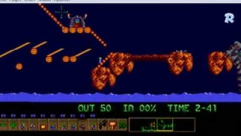 Lemmings my real custom level 14: Subterranean city (my own created board)