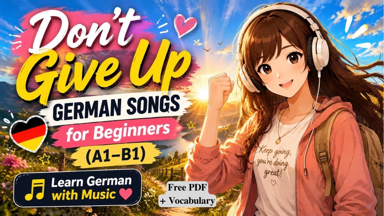 Don't Give Up 🌙 German Songs for Beginners (A1–B1) | Learn German with ...