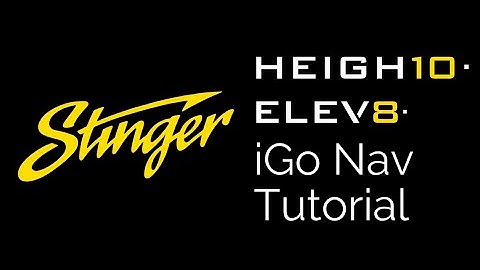 Stinger iGo Navigation Tutorial for UN1810 and UN1880