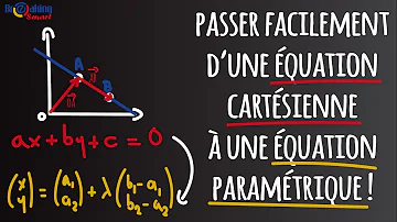 Comment passer d'une équation paramétrique à une équation cartésienne du plan ?