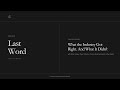 Last Word - What the Market Missed This Week and What It Means Next