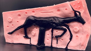 Making 3 part mold for Impala-Silicone mold- making a Bronze Impala part 2