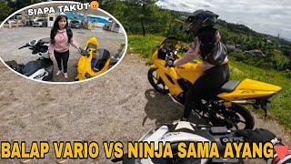 AYANG COBAIN VARIO 125❤ AUTO AJAK BALAP SAMA NINJA RR‼️