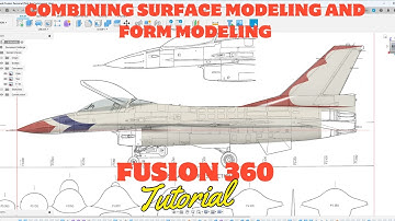 How to surface model with form modelling in Fusion 360 Modeling an F-16 fighter jet.