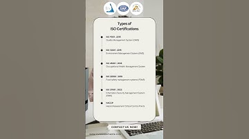Types of ISO certification
