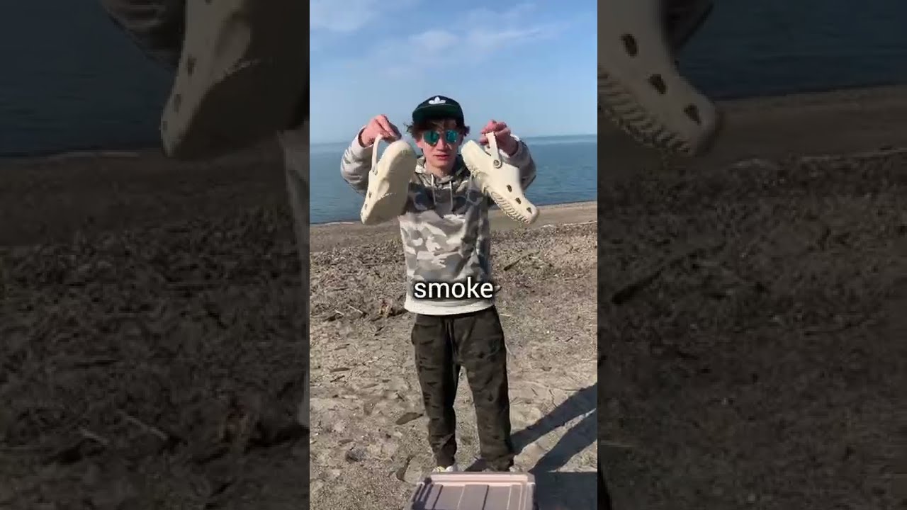 Smoke Bomb Tie-Dye Experiment On Crocs!