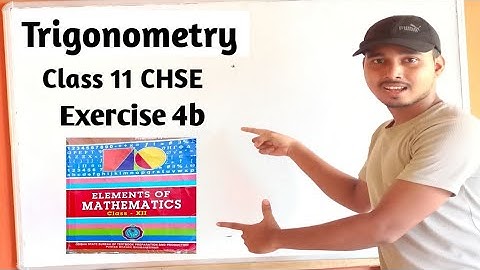 Trigonometry Class11|| CHSE ODISHA || Exercise 4b Q.no-10&11 || #chse #msmathematics