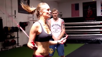 Mom of 3 boxing training in Los Angeles W/ Tony Jeffries in Box 
