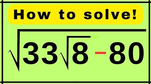 Germany | Trickiest Square Root Algebra Problem | Can You Solve It? | Math Olympiad 